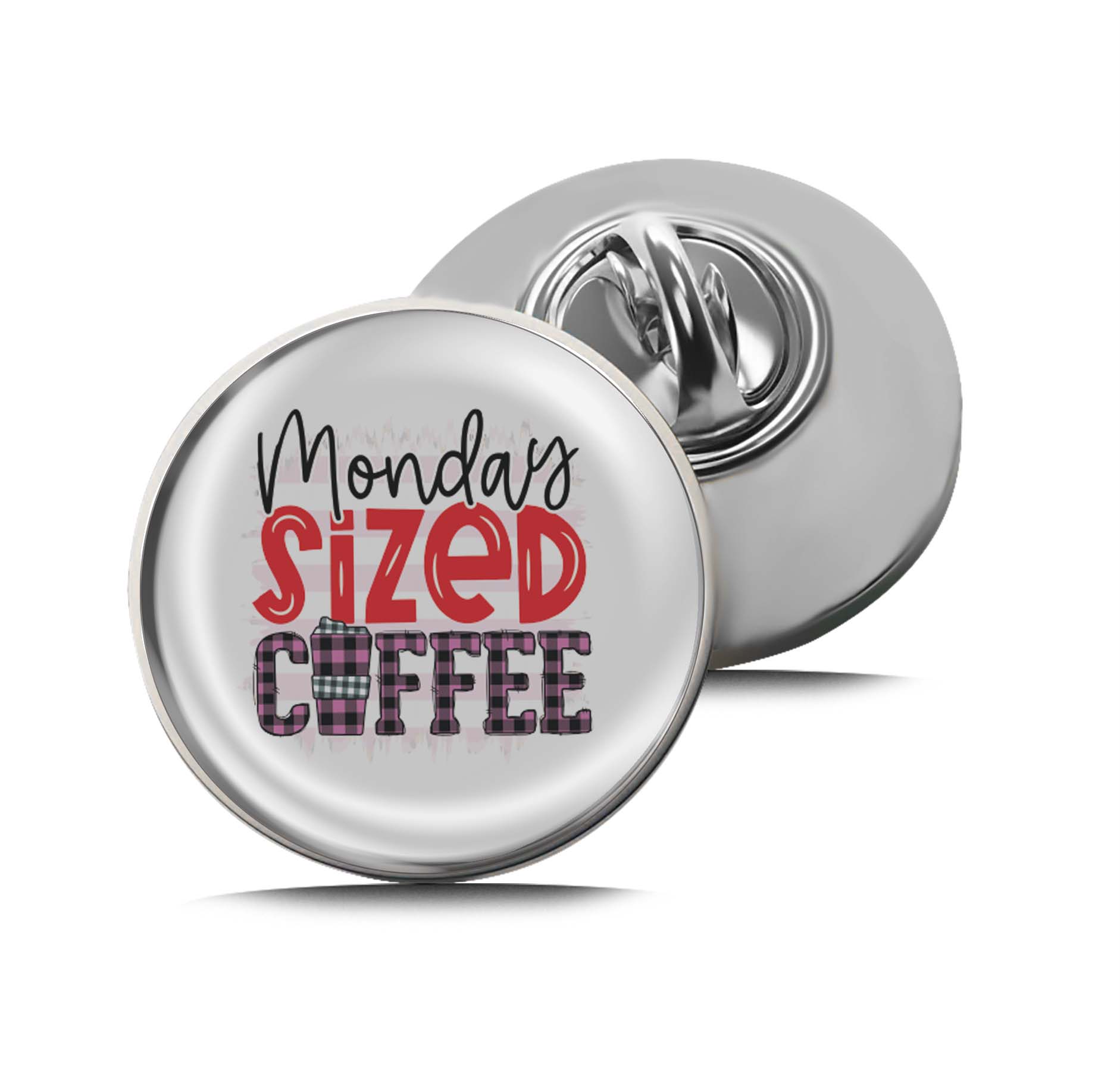 Monday Sized Coffee Limited Edition Lapel Pin Exclusive Metal Brooch Badge Accessories For Backpack, Clothes, Hats | Cute Gifts and Collectibles
