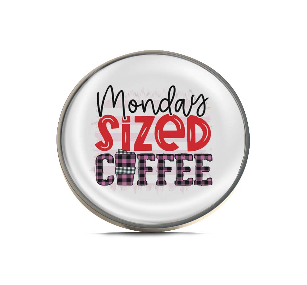 Monday Sized Coffee Limited Edition Lapel Pin Exclusive Metal Brooch Badge Accessories For Backpack, Clothes, Hats | Cute Gifts and Collectibles