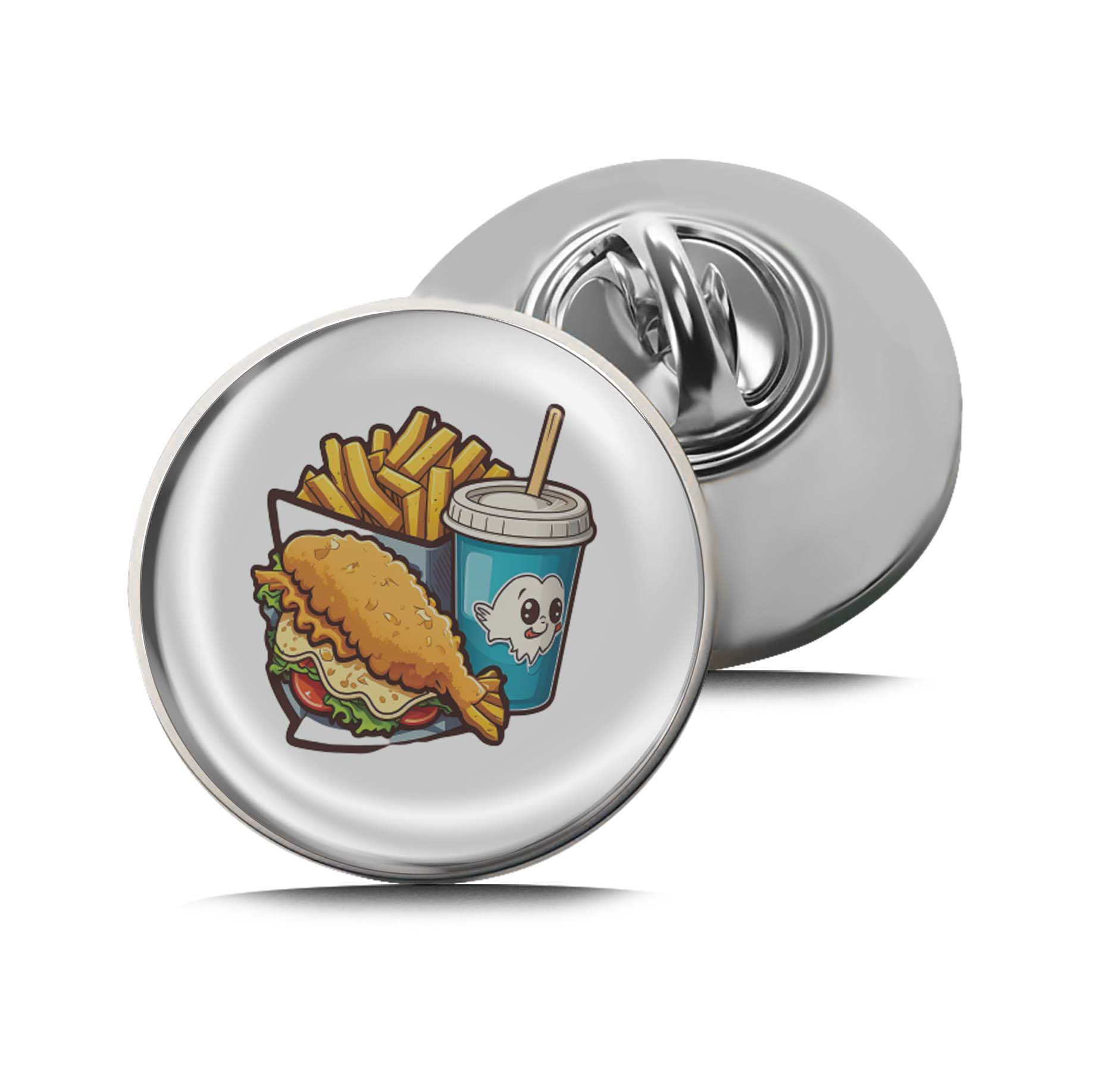 Fried seafood sandwich Limited Edition Lapel Pin Exclusive Metal Brooch Badge Accessories For Backpack, Clothes, Hats | Cute Gifts and Collectibles