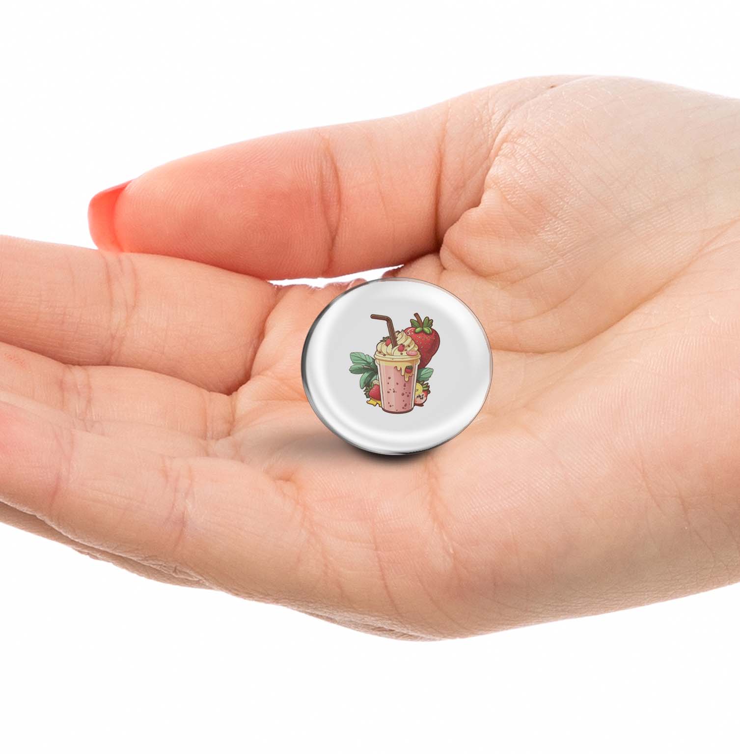 Strawberry Smoothie Limited Edition Lapel Pin Exclusive Metal Brooch Badge Accessories For Backpack, Clothes, Hats | Cute Gifts and Collectibles