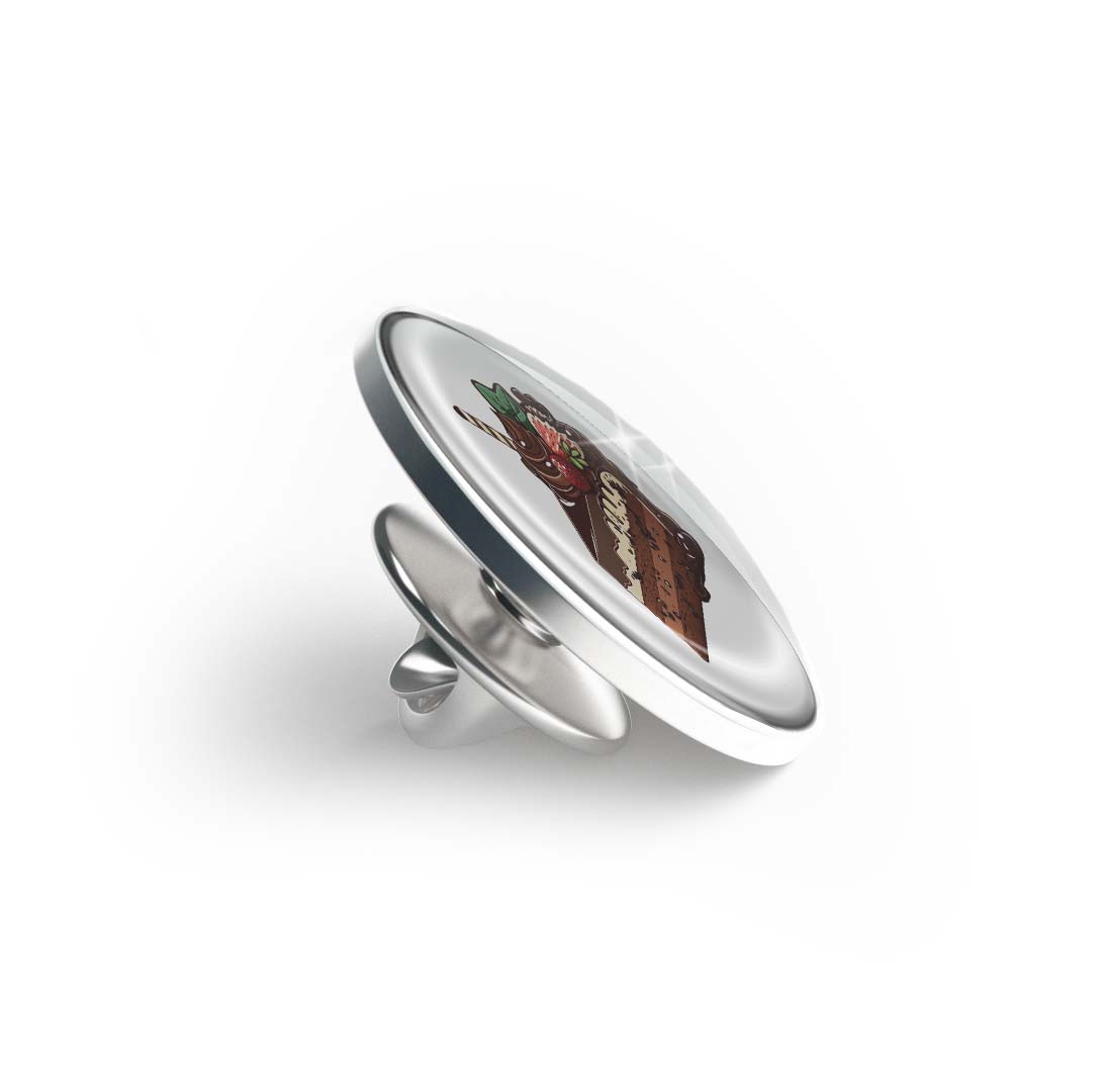 Chocolate Cake Limited Edition Lapel Pin Exclusive Metal Brooch Badge Accessories For Backpack, Clothes, Hats | Cute Gifts and Collectibles