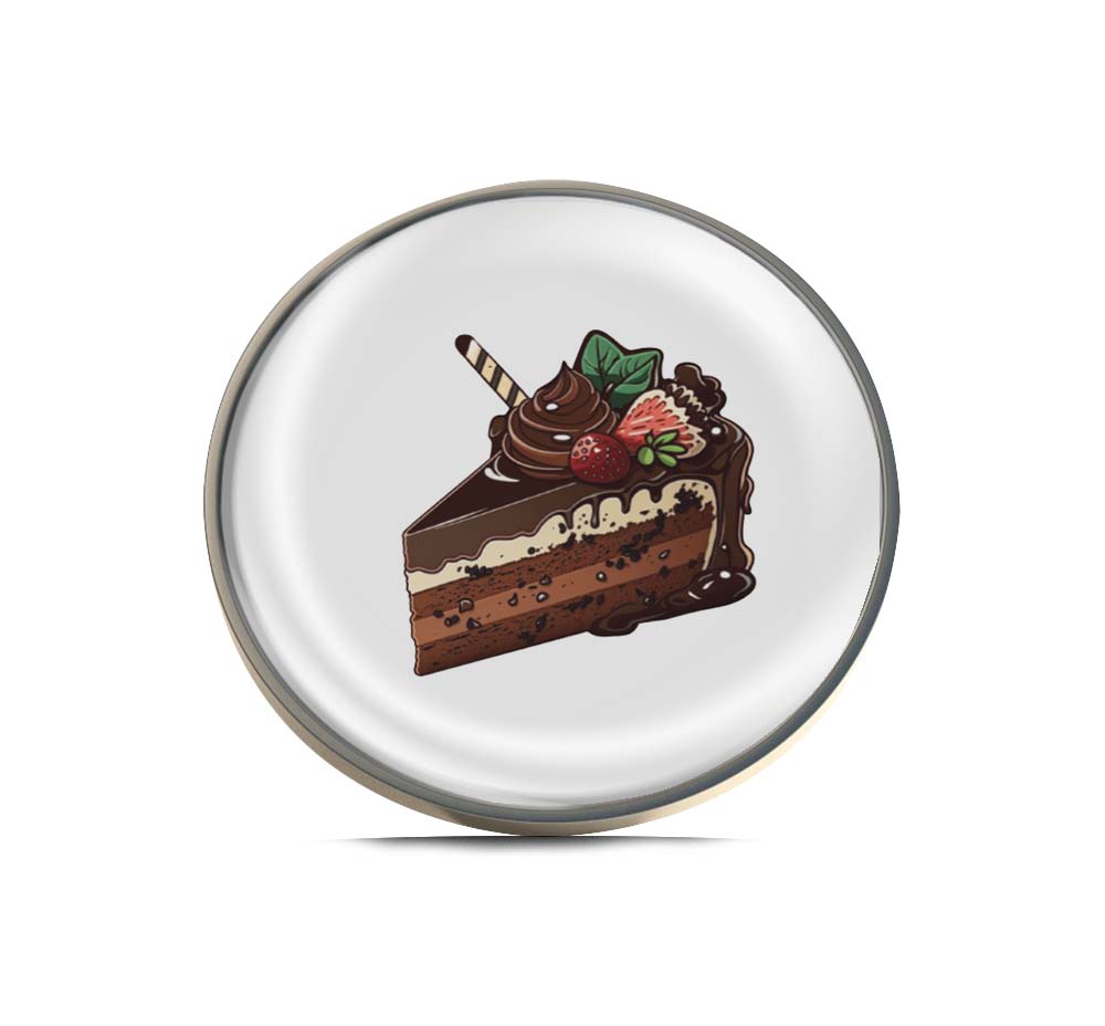 Chocolate Cake Limited Edition Lapel Pin Exclusive Metal Brooch Badge Accessories For Backpack, Clothes, Hats | Cute Gifts and Collectibles