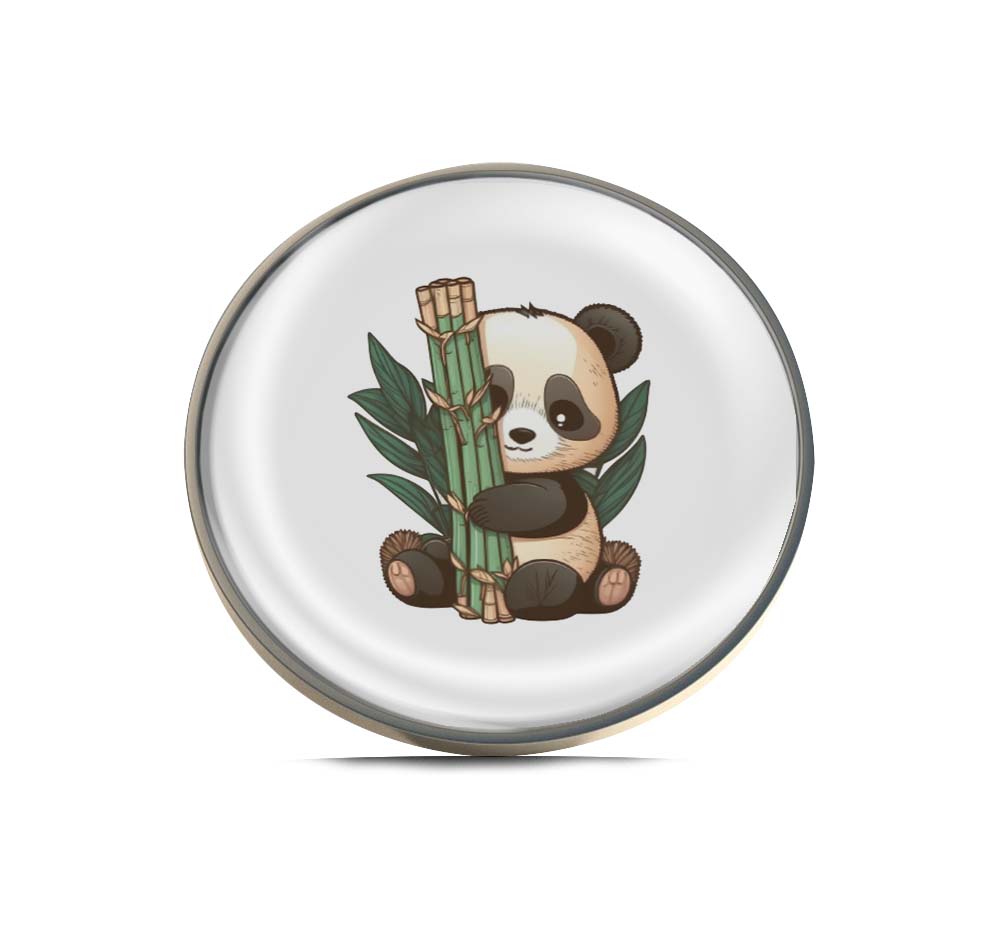Panda con Bambu Limited Edition Lapel Pin Exclusive Metal Brooch Badge Accessories For Backpack, Clothes, Hats | Cute Gifts and Collectibles
