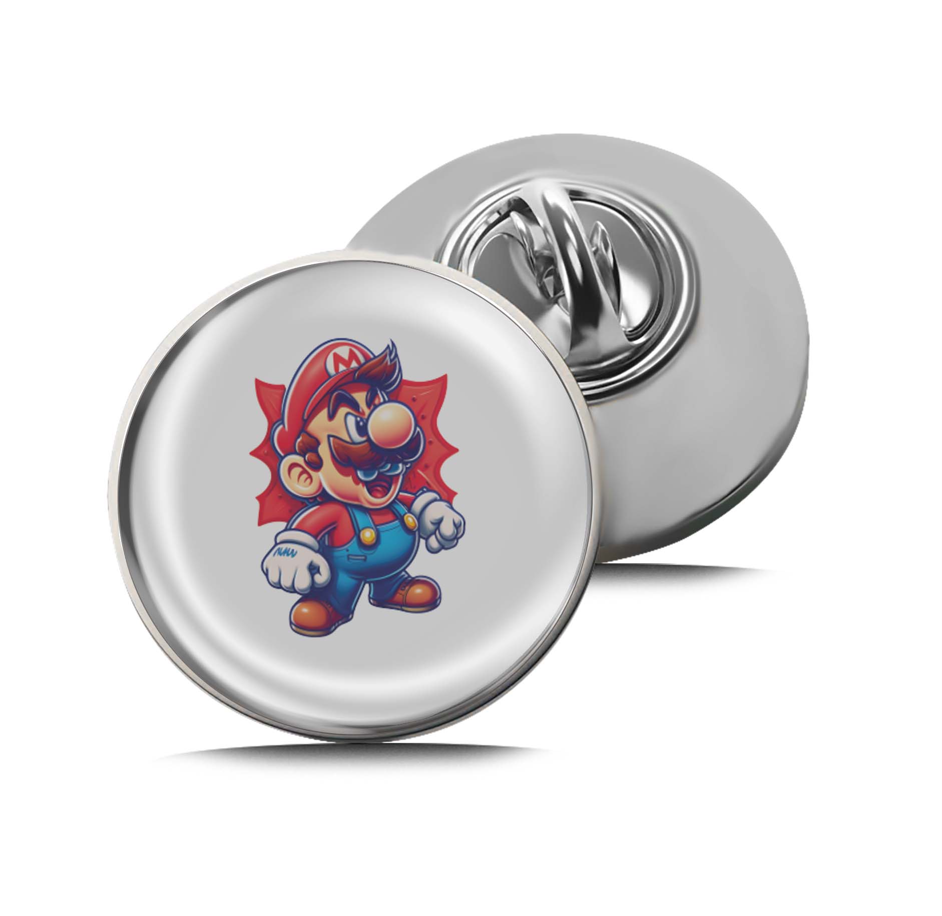 Angry Mario Limited Edition Lapel Pin Exclusive Metal Brooch Badge Accessories For Backpack, Clothes, Hats | Cute Gifts and Collectibles