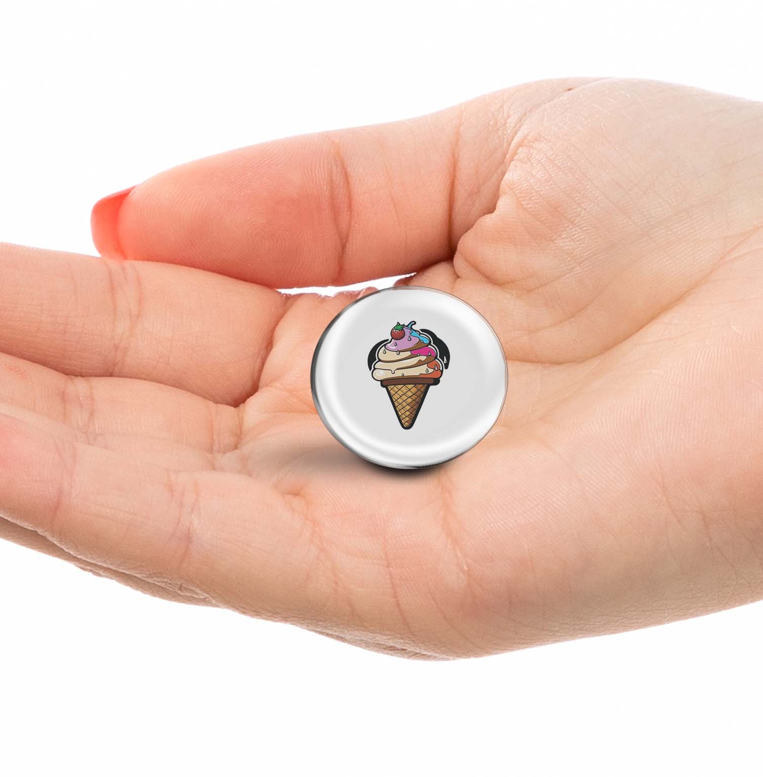 Ice Cream Cone Limited Edition Lapel Pin Exclusive Metal Brooch Badge Accessories For Backpack, Clothes, Hats | Cute Gifts and Collectibles