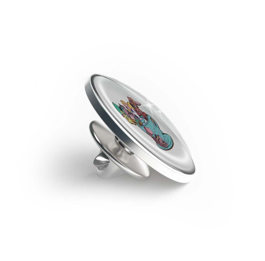 Alice in Wonderland and Friends in Teacup Limited Edition Lapel Pin Exclusive Metal Brooch Badge Accessories For Backpack, Clothes, Hats | Cute Gifts and Collectibles