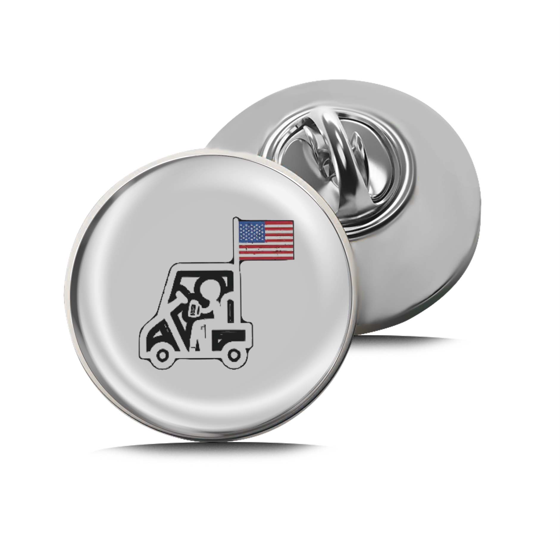 Golf Cart Flag Limited Edition Lapel Pin Exclusive Metal Brooch Badge Accessories For Backpack, Clothes, Hats | Cute Gifts and Collectibles