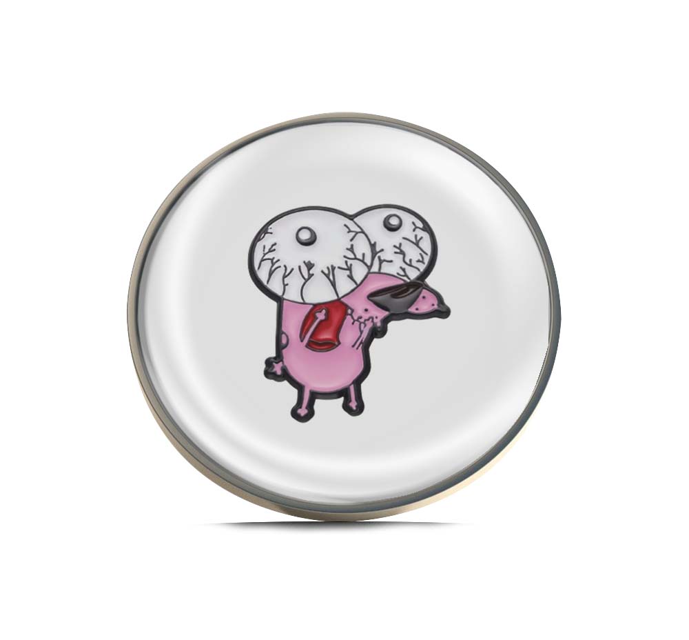 Courage the Cowardly Dog Limited Edition Lapel Pin Exclusive Metal Brooch Badge Accessories For Backpack, Clothes, Hats | Cute Gifts and Collectibles