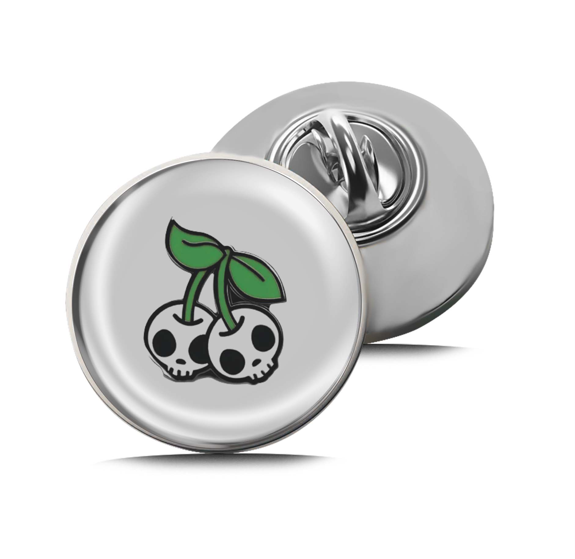 Cherry Skulls Limited Edition Lapel Pin Exclusive Metal Brooch Badge Accessories For Backpack, Clothes, Hats | Cute Gifts and Collectibles