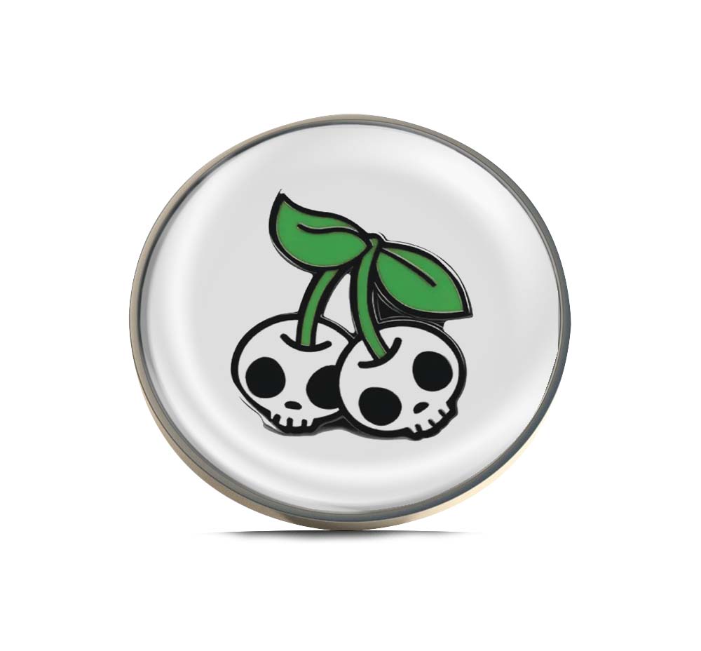 Cherry Skulls Limited Edition Lapel Pin Exclusive Metal Brooch Badge Accessories For Backpack, Clothes, Hats | Cute Gifts and Collectibles