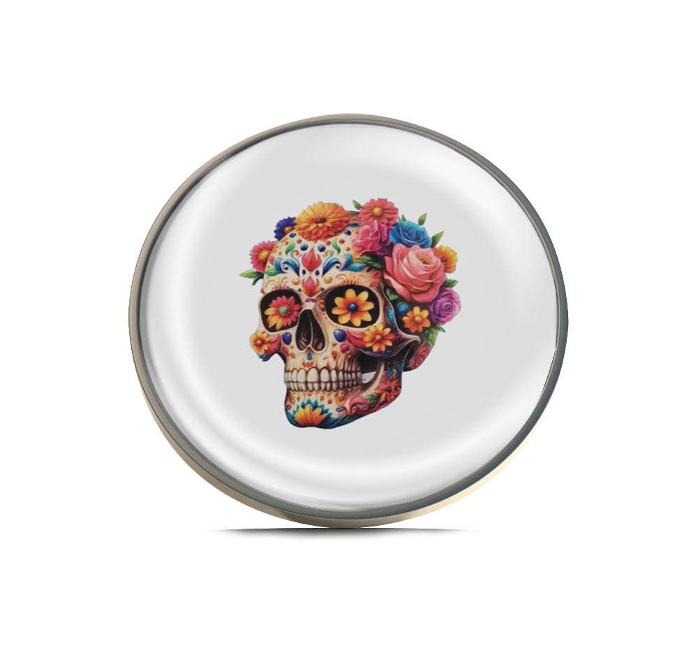 Skull With Flowers Limited Edition Lapel Pin Exclusive Metal Brooch Badge Accessories For Backpack, Clothes, Hats | Cute Gifts and Collectibles