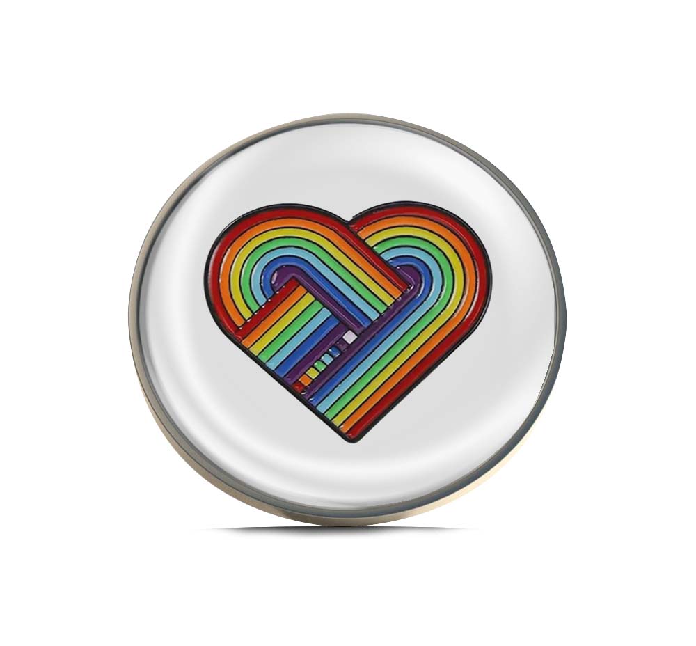 Rainbow Heart Limited Edition Lapel Pin Exclusive Metal Brooch Badge Accessories For Backpack, Clothes, Hats | Cute Gifts and Collectibles