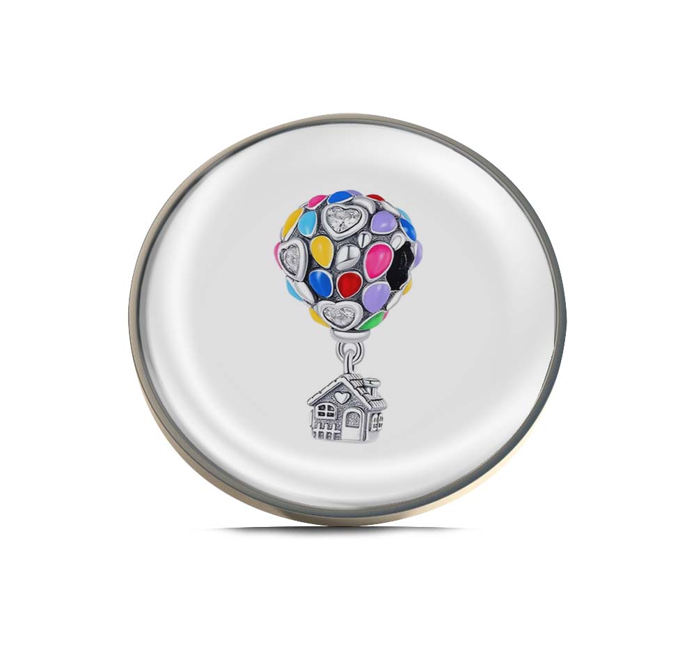 Silver Hot Air Balloon Limited Edition Lapel Pin Exclusive Metal Brooch Badge Accessories For Backpack, Clothes, Hats | Cute Gifts and Collectibles