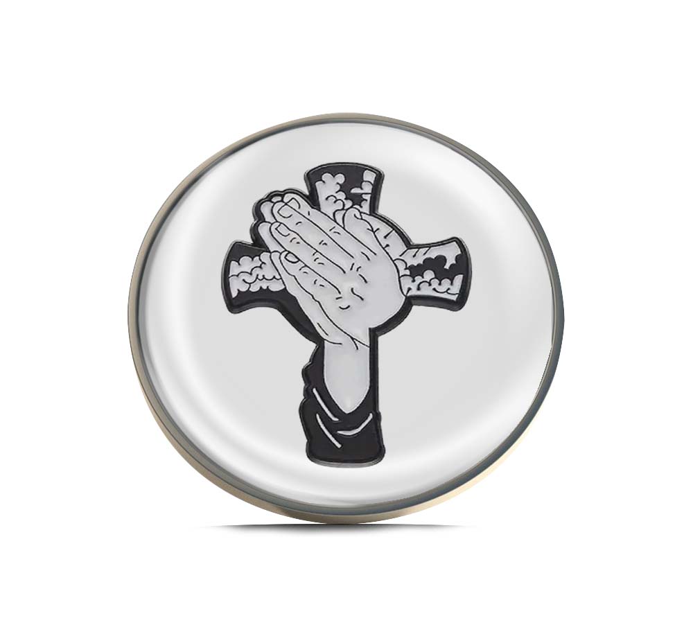 Praying Hands and Cross Limited Edition Lapel Pin Exclusive Metal Brooch Badge Accessories For Backpack, Clothes, Hats | Cute Gifts and Collectibles