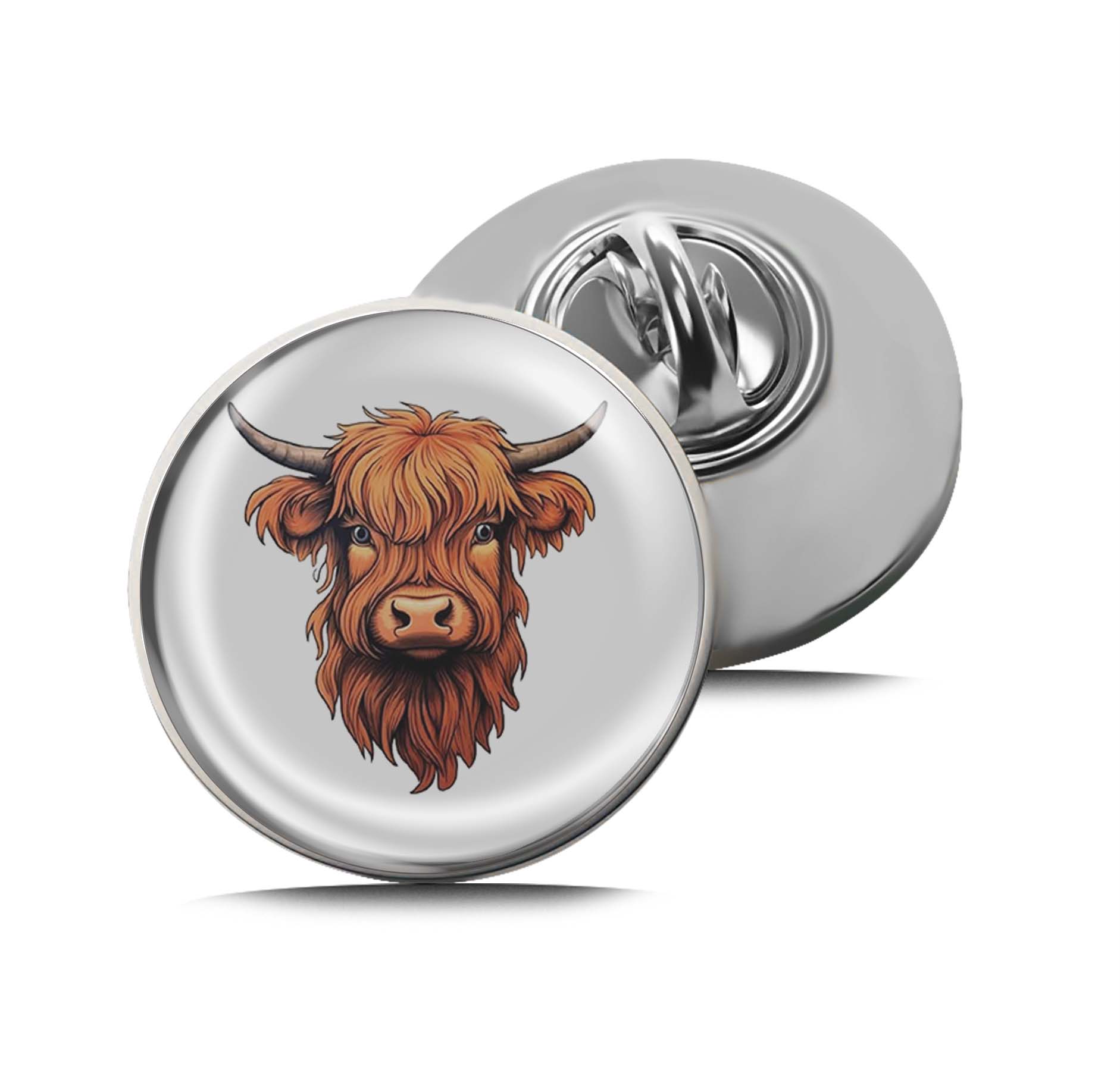 Highland Cow Limited Edition Lapel Pin Exclusive Metal Brooch Badge Accessories For Backpack, Clothes, Hats | Cute Gifts and Collectibles