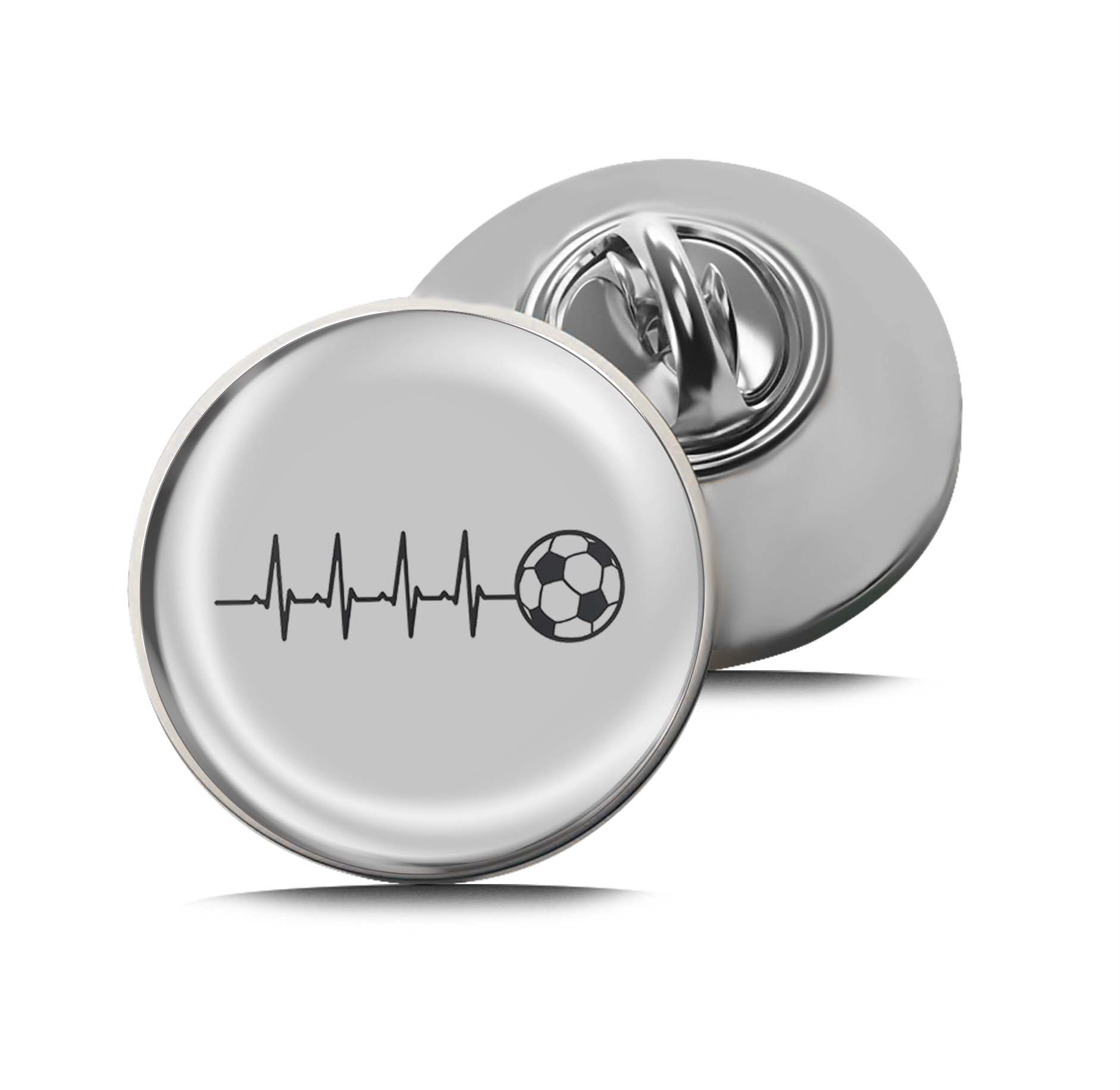 Heartbeat Soccer Limited Edition Lapel Pin Exclusive Metal Brooch Badge Accessories For Backpack, Clothes, Hats | Cute Gifts and Collectibles