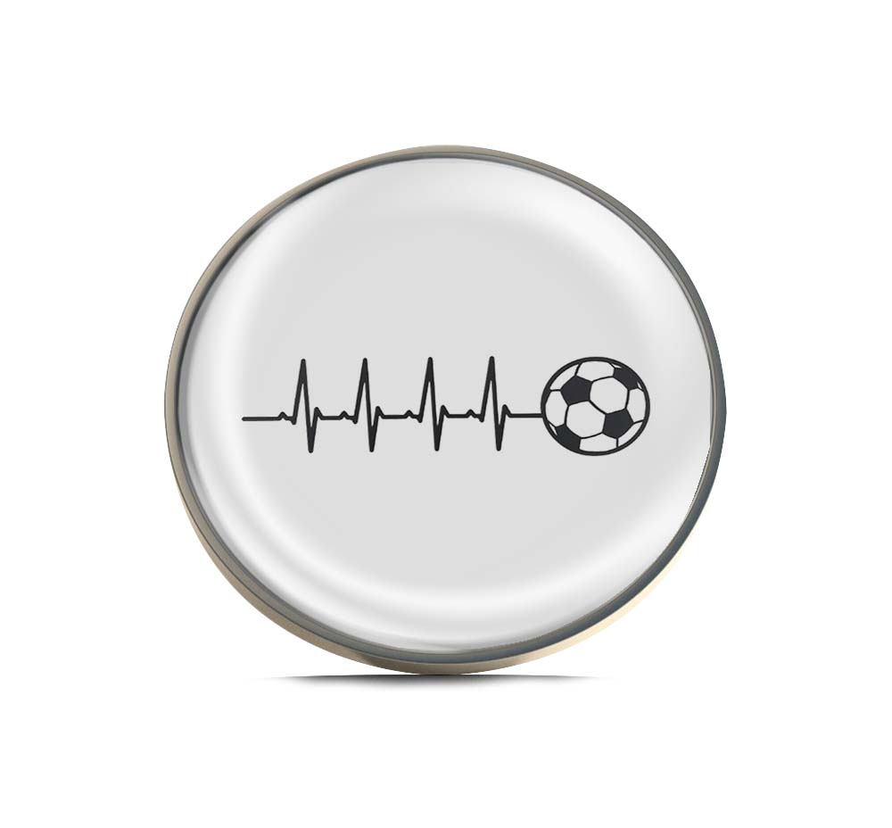 Heartbeat Soccer Limited Edition Lapel Pin Exclusive Metal Brooch Badge Accessories For Backpack, Clothes, Hats | Cute Gifts and Collectibles