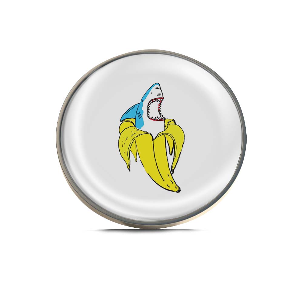 Banana shark Limited Edition Lapel Pin Exclusive Metal Brooch Badge Accessories For Backpack, Clothes, Hats | Cute Gifts and Collectibles