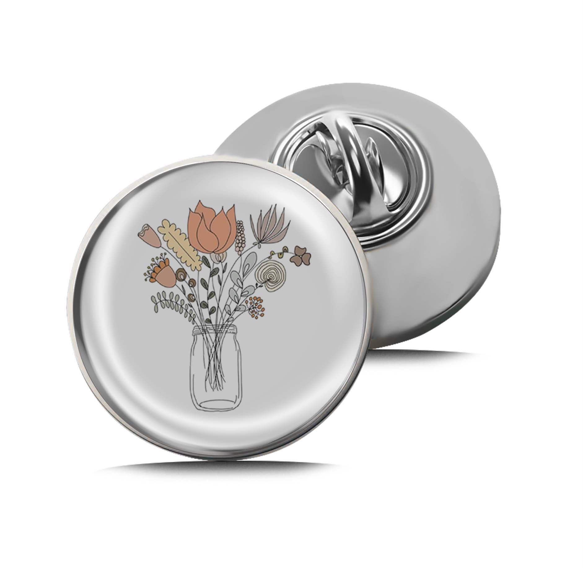 Mason Jar of Flowers Limited Edition Lapel Pin Exclusive Metal Brooch Badge Accessories For Backpack, Clothes, Hats | Cute Gifts and Collectibles
