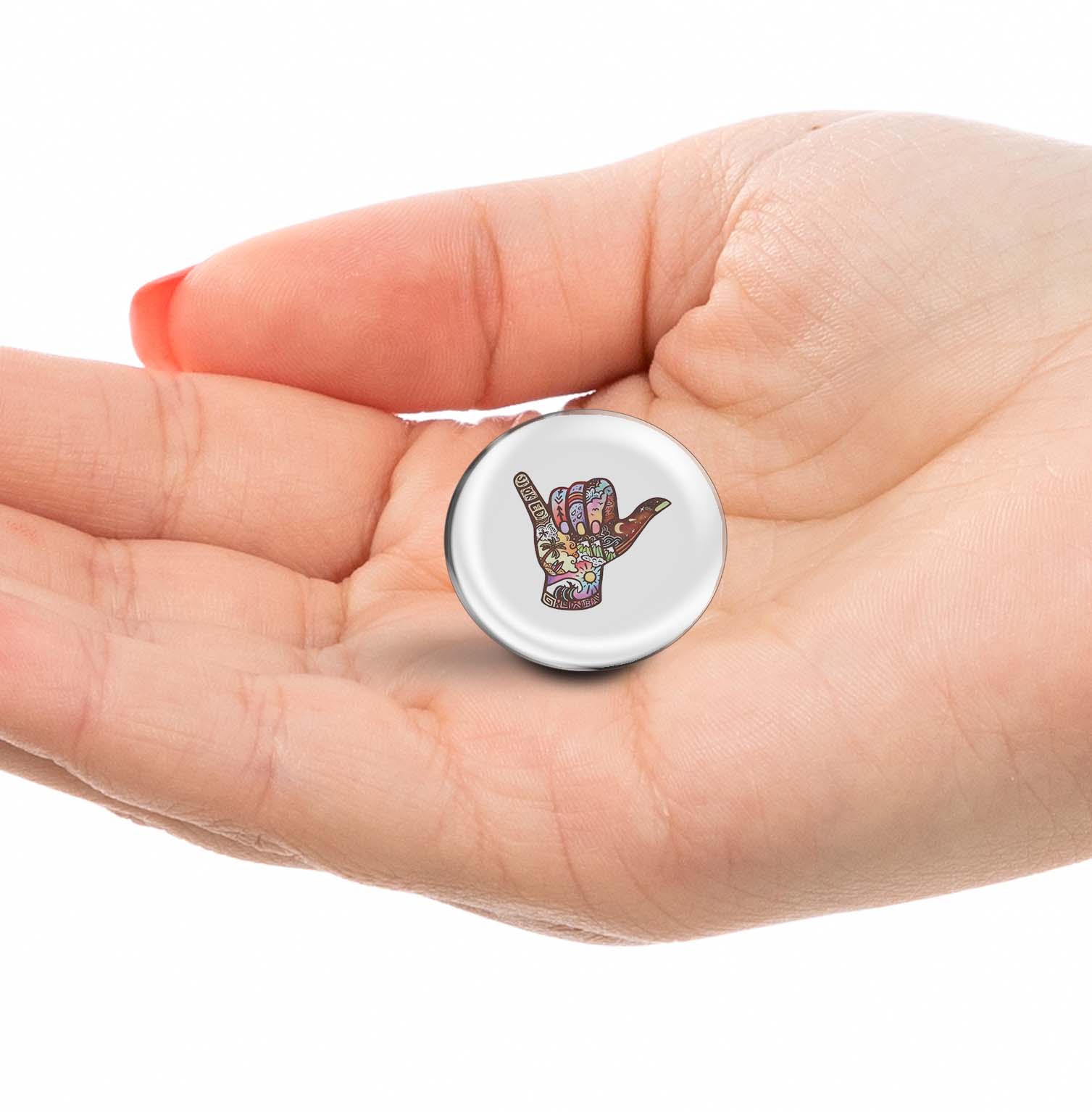 Obxaholic Hang Loose Limited Edition Lapel Pin Exclusive Metal Brooch Badge Accessories For Backpack, Clothes, Hats | Cute Gifts and Collectibles