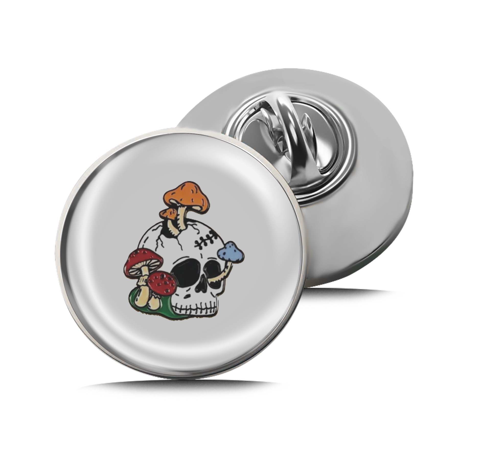Ghost Haunted Skull Mushrooms Limited Edition Lapel Pin Exclusive Metal Brooch Badge Accessories For Backpack, Clothes, Hats | Cute Gifts and Collectibles