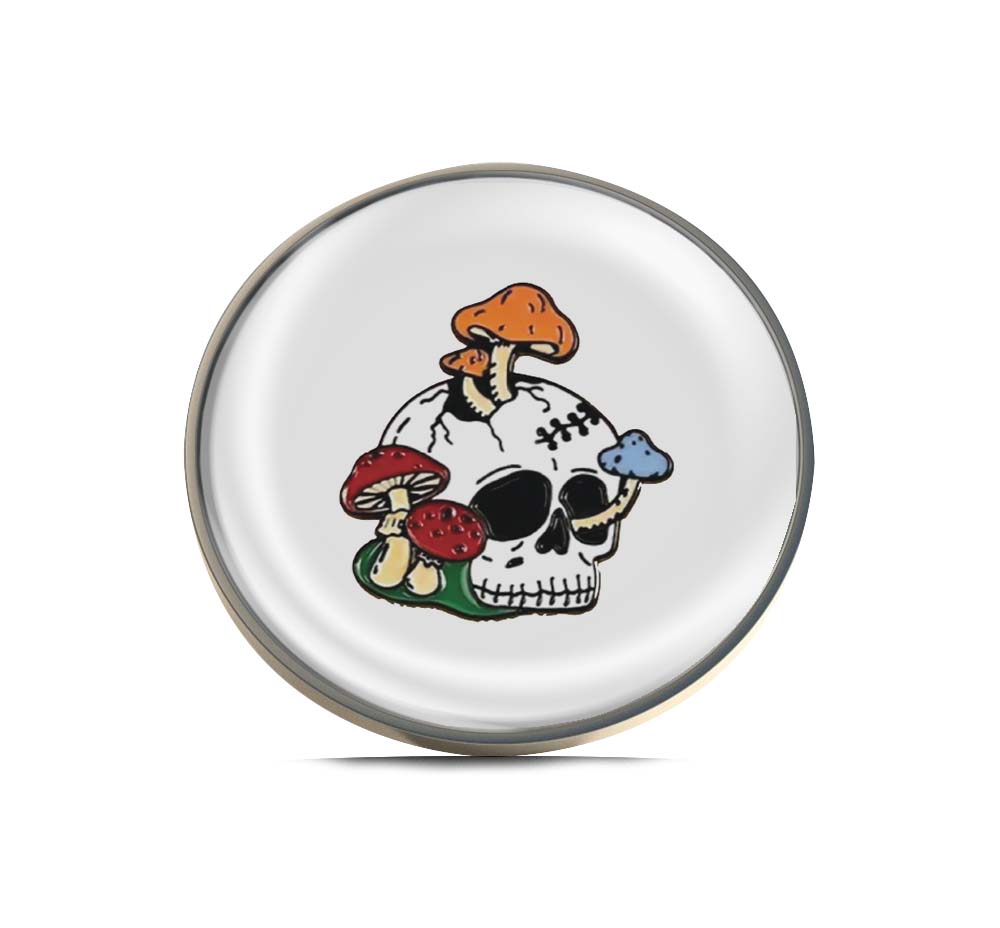 Ghost Haunted Skull Mushrooms Limited Edition Lapel Pin Exclusive Metal Brooch Badge Accessories For Backpack, Clothes, Hats | Cute Gifts and Collectibles