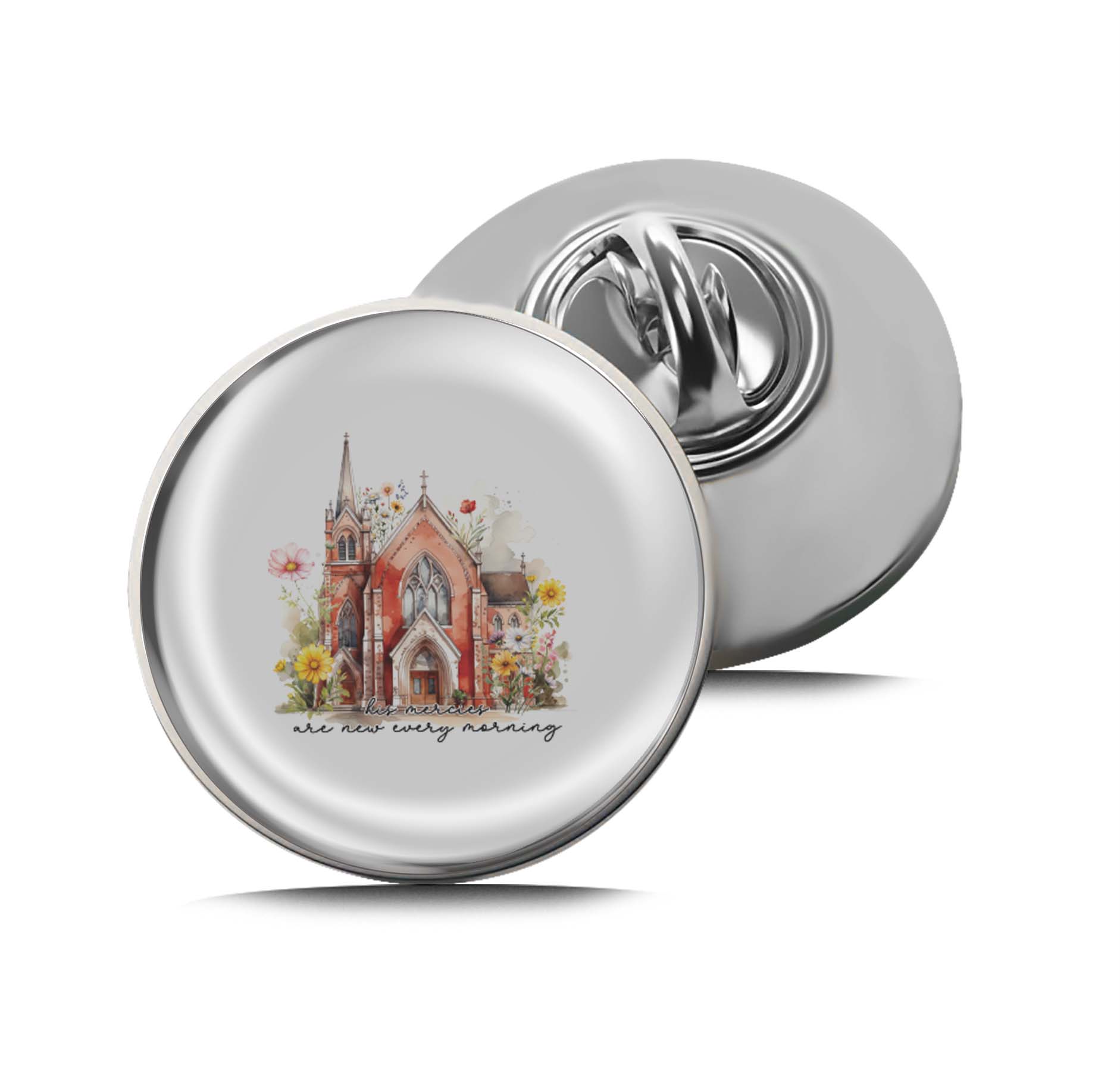 Watercolor Church Limited Edition Lapel Pin Exclusive Metal Brooch Badge Accessories For Backpack, Clothes, Hats | Cute Gifts and Collectibles