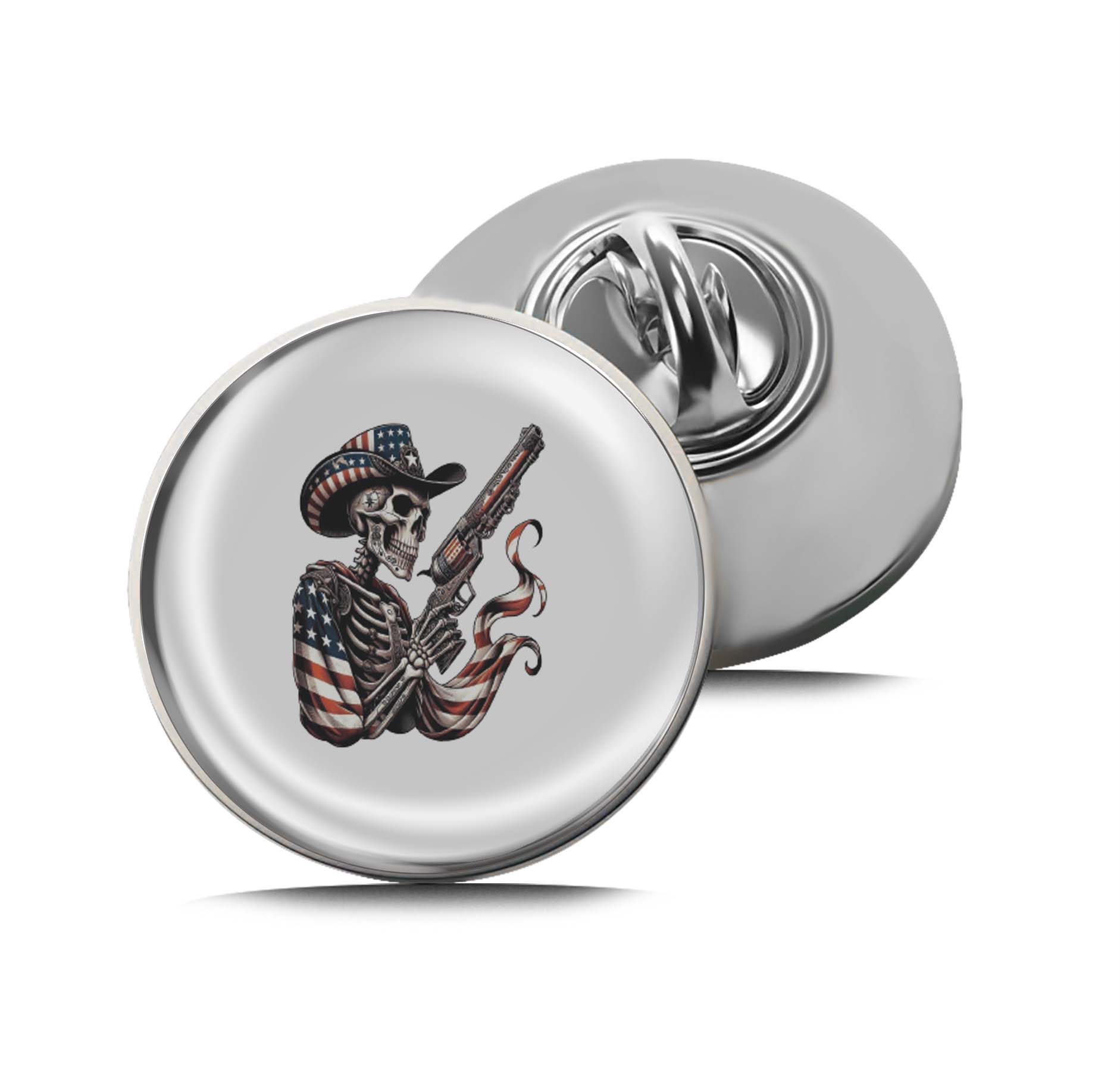 Skeleton With Gun Limited Edition Lapel Pin Exclusive Metal Brooch Badge Accessories For Backpack, Clothes, Hats | Cute Gifts and Collectibles