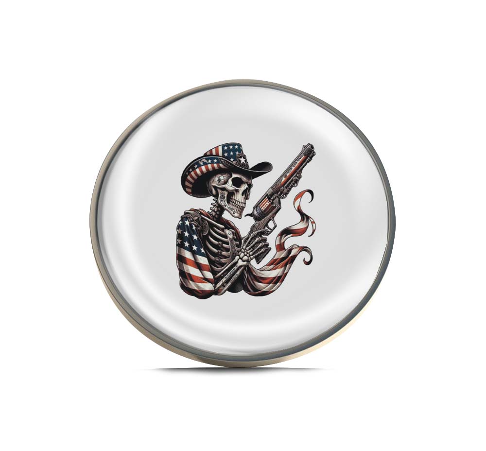 Skeleton With Gun Limited Edition Lapel Pin Exclusive Metal Brooch Badge Accessories For Backpack, Clothes, Hats | Cute Gifts and Collectibles