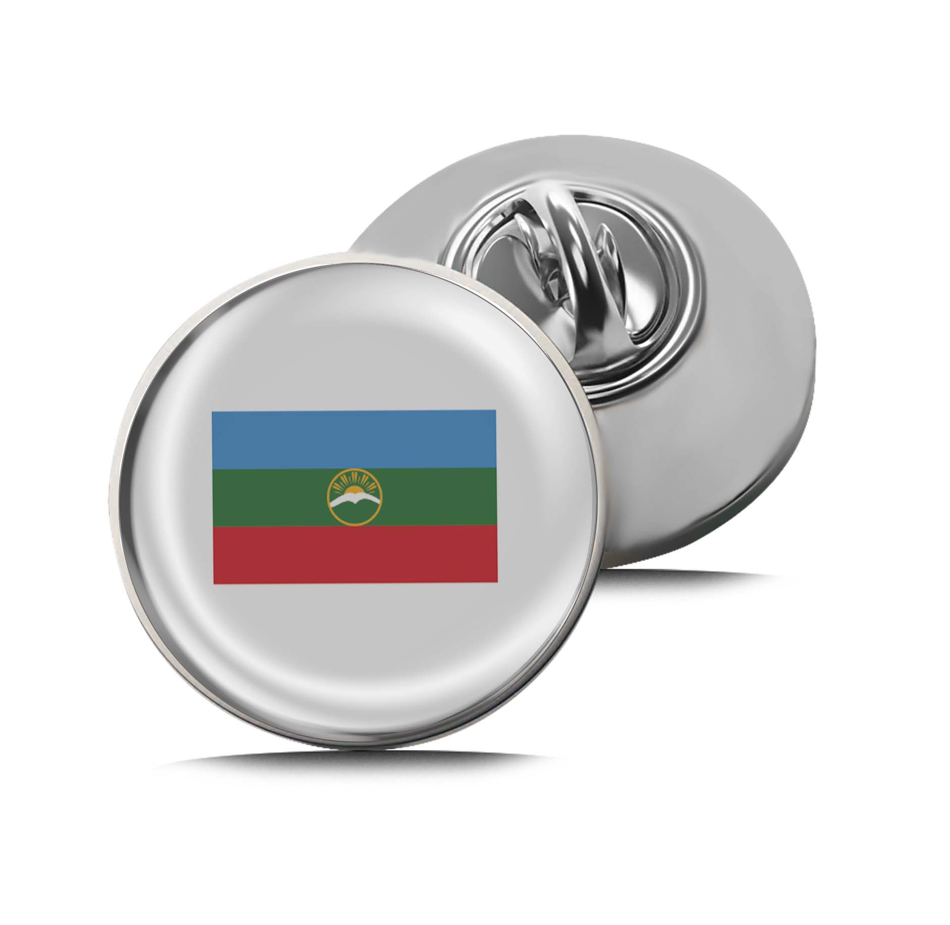 Flag of Karachay-Cherkessia Limited Edition Lapel Pin Exclusive Metal Brooch Badge Accessories For Backpack, Clothes, Hats | Cute Gifts and Collectibles