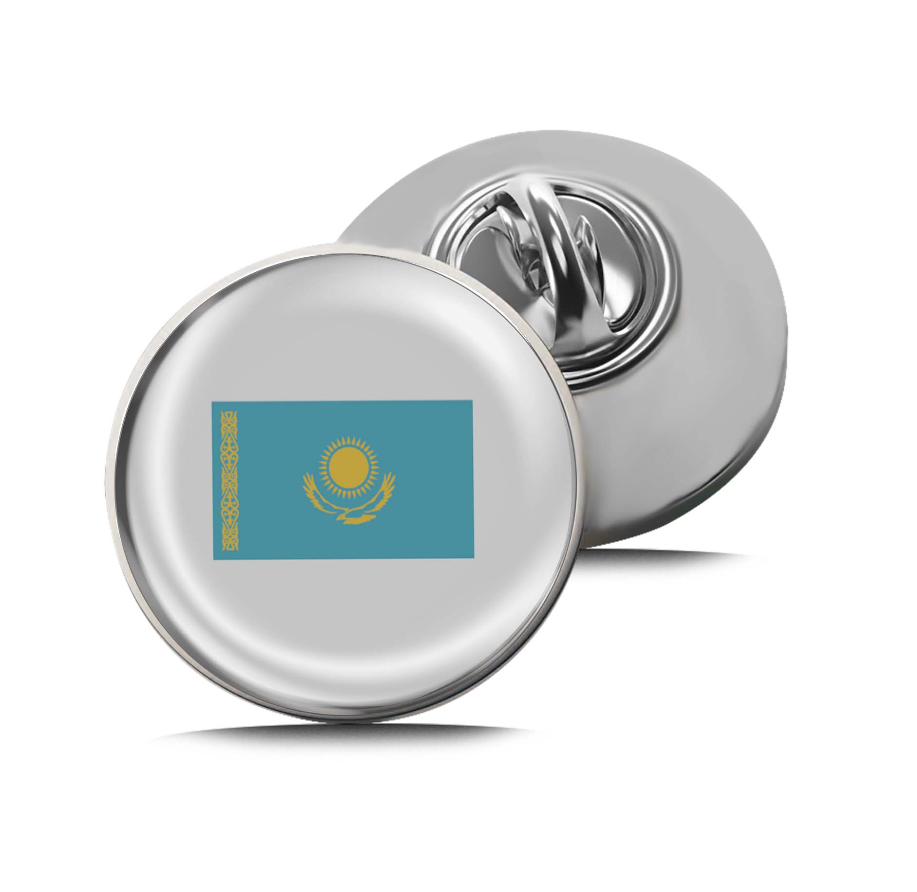 Flag of Kazakhstan Limited Edition Lapel Pin Exclusive Metal Brooch Badge Accessories For Backpack, Clothes, Hats | Cute Gifts and Collectibles