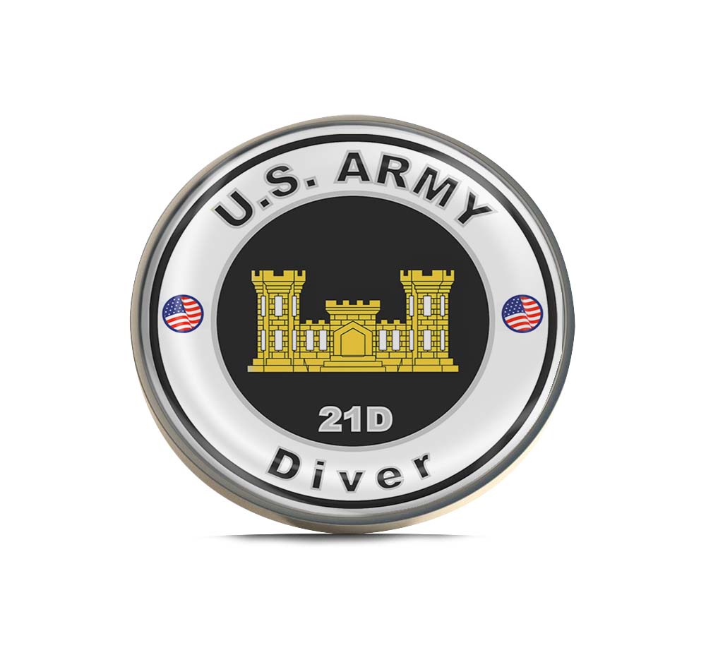 U.S. Army MOS 21D Diver Limited Edition Lapel Pin Exclusive Metal Brooch Badge Accessories For Backpack, Clothes, Hats | Cute Gifts and Collectibles