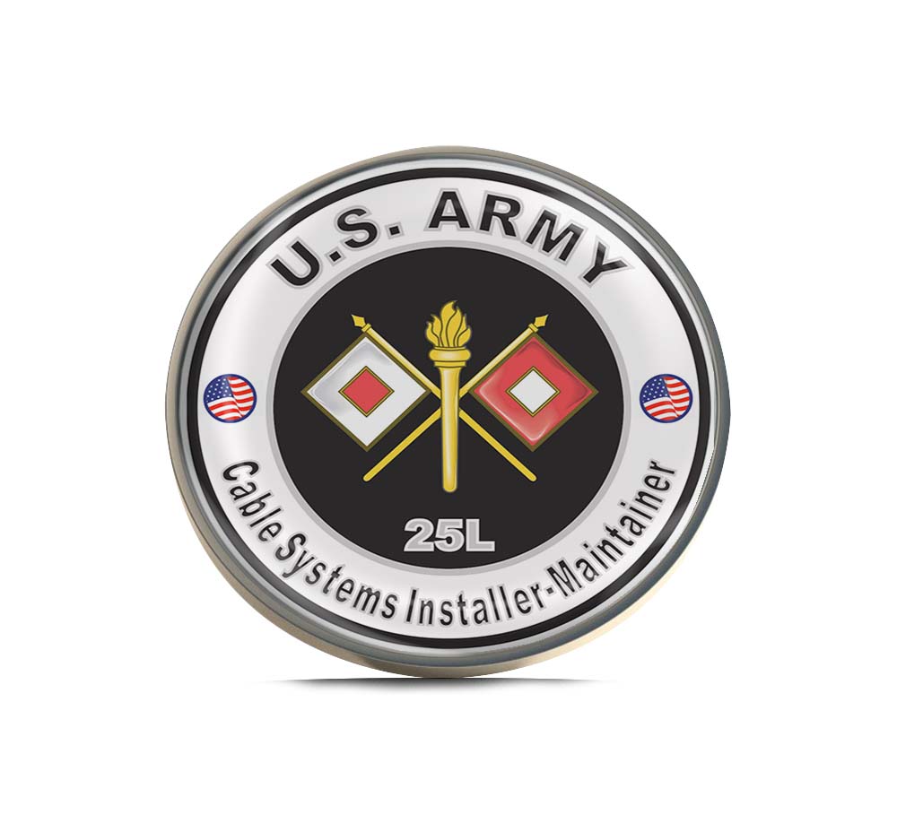 U.S. Army MOS 25L Cable Systems Installer-Maintainer Limited Edition Lapel Pin Exclusive Metal Brooch Badge Accessories For Backpack, Clothes, Hats | Cute Gifts and Collectibles