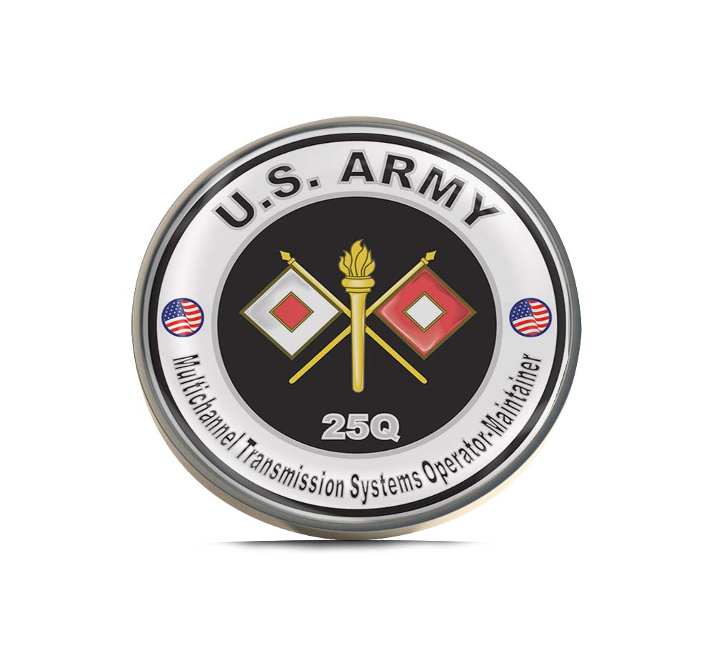 U.S. Army MOS 25Q Multichannel Transmission Systems Operator/Maintainer Limited Edition Lapel Pin Exclusive Metal Brooch Badge Accessories For Backpack, Clothes, Hats | Cute Gifts and Collectibles