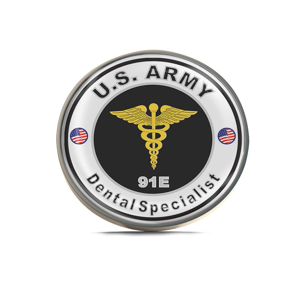 U.S. Army MOS 91E Dental Specialist Limited Edition Lapel Pin Exclusive Metal Brooch Badge Accessories For Backpack, Clothes, Hats | Cute Gifts and Collectibles