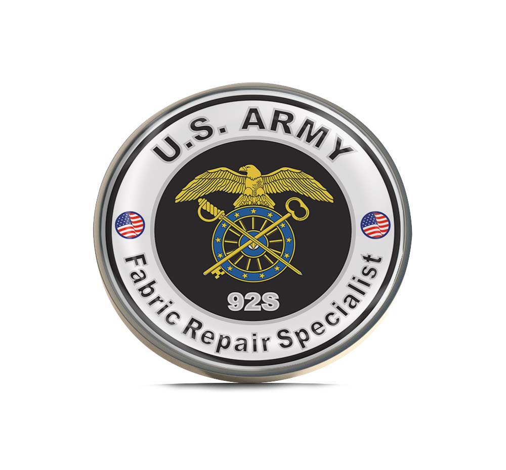 U.S. Army MOS 92S Fabric Repair Specialist Limited Edition Lapel Pin Exclusive Metal Brooch Badge Accessories For Backpack, Clothes, Hats | Cute Gifts and Collectibles