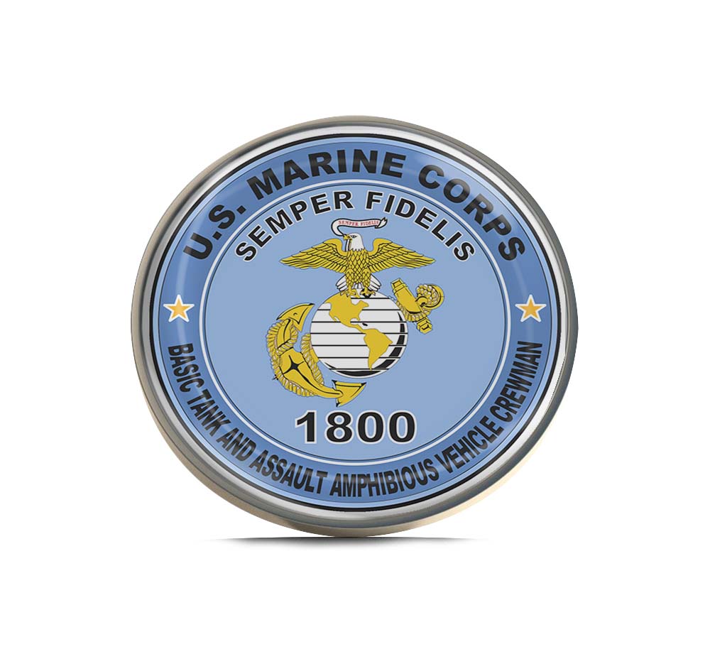 U.S.M.C. MOS 1800 Basic Tank and Assault Amphibious Vehicle Crewman Limited Edition Lapel Pin Exclusive Metal Brooch Badge Accessories For Backpack, Clothes, Hats | Cute Gifts and Collectibles