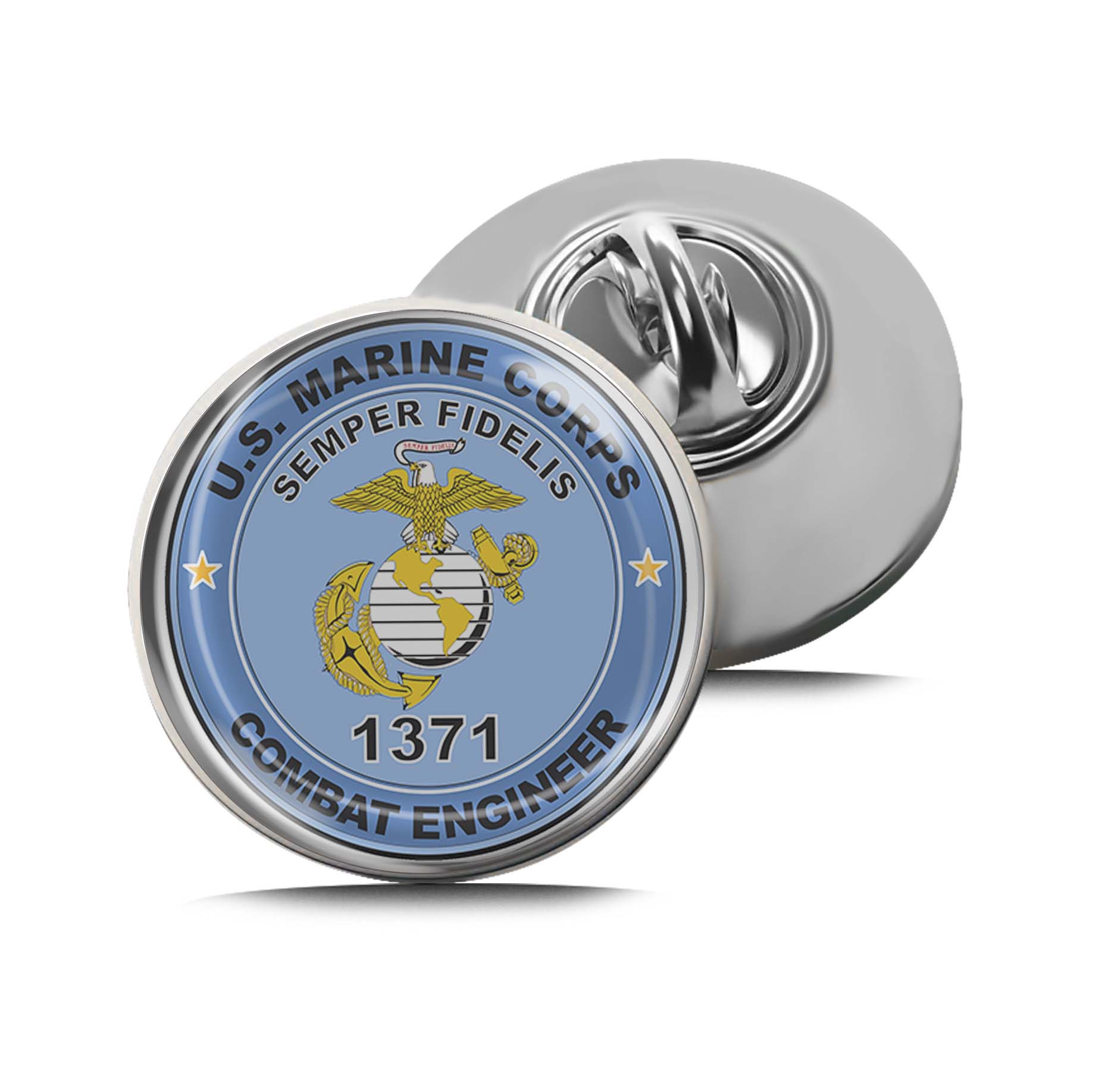 U.S.M.C. MOS 1371 Combat Engineer Limited Edition Lapel Pin Exclusive Metal Brooch Badge Accessories For Backpack, Clothes, Hats | Cute Gifts and Collectibles