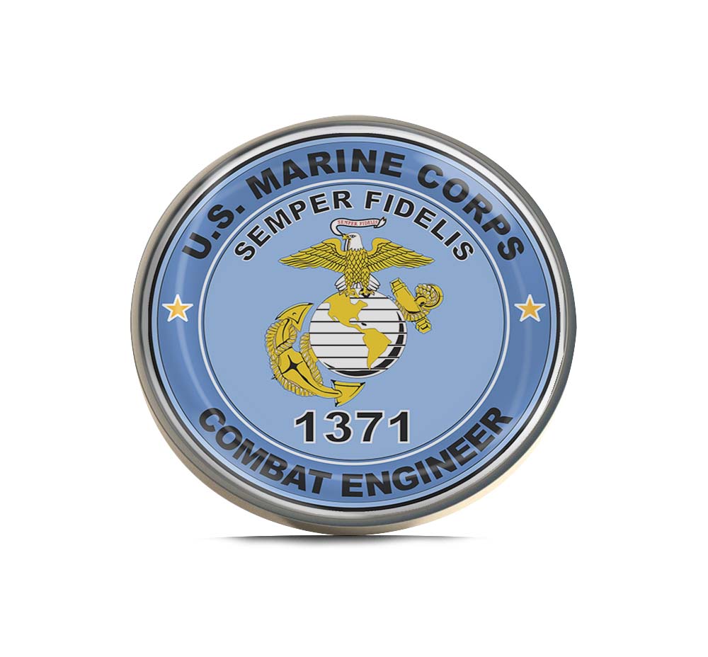 U.S.M.C. MOS 1371 Combat Engineer Limited Edition Lapel Pin Exclusive Metal Brooch Badge Accessories For Backpack, Clothes, Hats | Cute Gifts and Collectibles