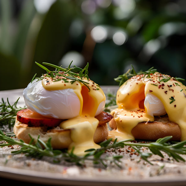 Vinyl Decal, Gourmet Breakfast Eggs Benedict Wall Art Print Food Poster, 5 x 7 or 8 x 10 Inch Unfram