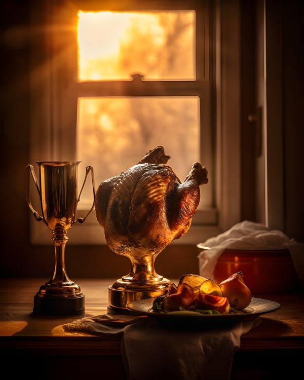 Vinyl Decal, Warm Autumn Harvest Feast Kitchen Wall Art Decor, Golden Hour Dining Room Picture Print