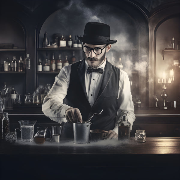 Vinyl Decal, Stylish Bartender Wall Art Print Classic Mixology Decor Elegant Unframed Art Poster, 5 