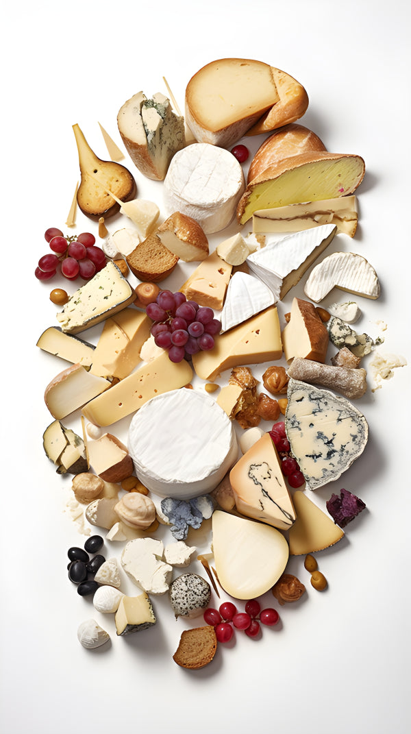 Vinyl Decal, Gourmet Cheese Platter Wall Art Print Food Lover's Decorative Poster Giclee Print, 5 x 