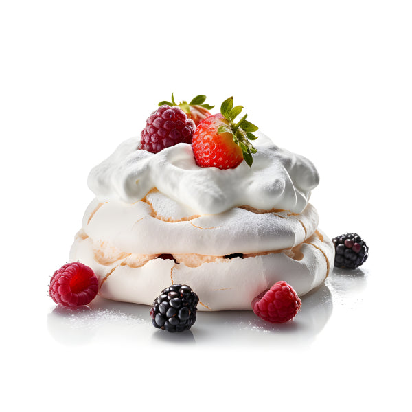 Vinyl Decal, Berry Dessert Wall Art Print Modern Kitchen Decor Vibrant Fruit Meringue Poster Food Pr