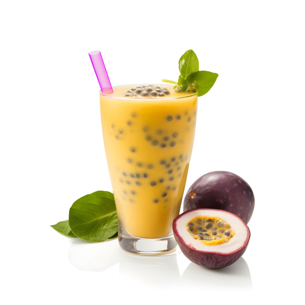 Vinyl Decal, Tropical Fruit Drink Wall Art Poster Refreshing Yellow Smoothie Print Artwork