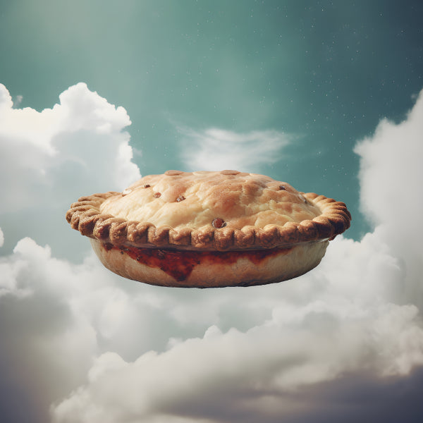Vinyl Decal, Baked Pie in Sky Wall Art Poster Surreal Culinary Kitchen Decor Print Modern Abstract A