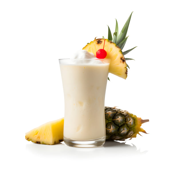 Vinyl Decal, Tropical Pineapple Coconut Drink Wall Art Poster Print, Kitchen Bar Decor