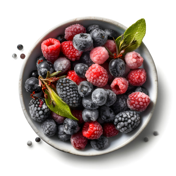 Vinyl Decal, Frozen Mixed Berries Kitchen Wall Art Poster Print, Healthy Fruit Decor for Dining Room