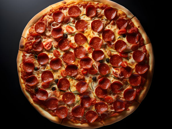 Vinyl Decal, Pepperoni Pizza Wall Art Poster Print Delicious Italian Food Kitchen Decor