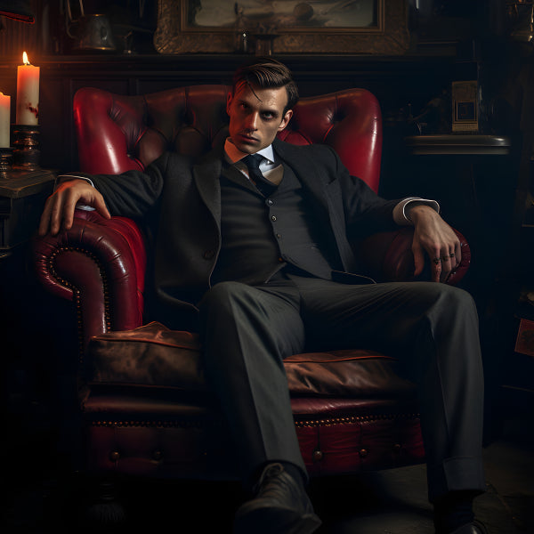 Vinyl Decal, Vintage Style Gentleman Portrait Dark Academia Aesthetic Wall Art Print, 5 x 7 or 8 x 1